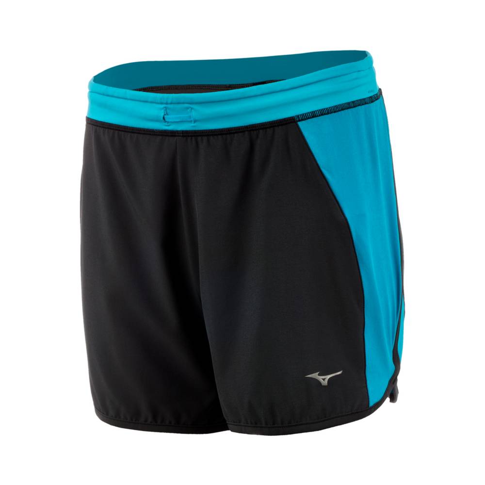 Womens Mizuno ALPHA 4.0 Running Shorts Black Philippines (OIRXHY906)